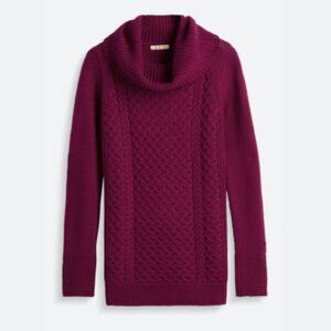 Skies are Blue Linette Cowl Neck Tunic Pullover Sweater, Size M, Fuchsia